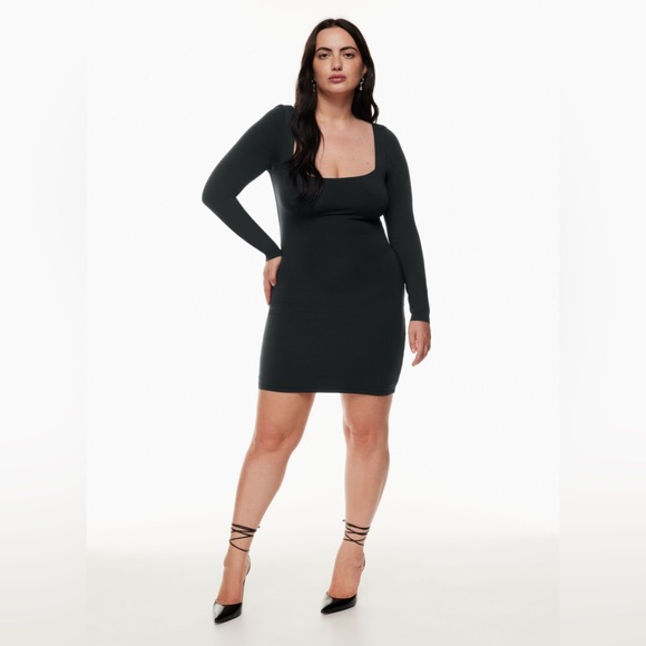 Aritzia Babaton Contour Squareneck Longsleeve Mini Dress - Picture 1 of 3